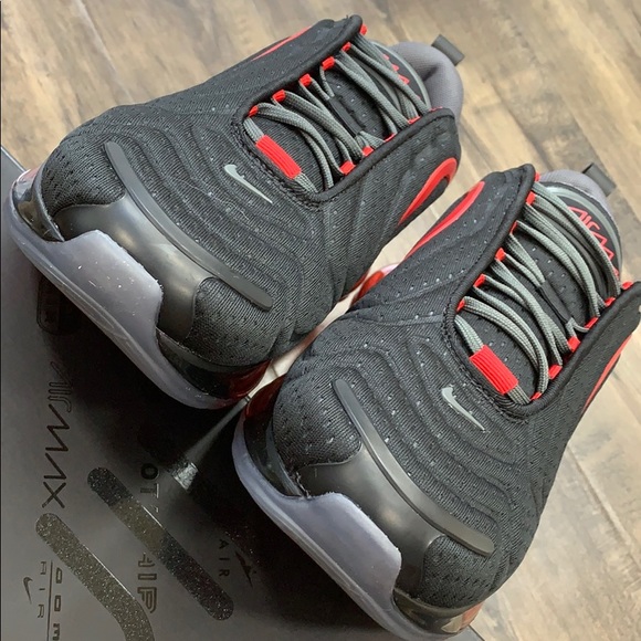 NIKE AIR MAX 720 Black/University Red-Black men’s - Picture 6 of 16